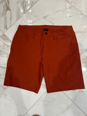 Zella Men's Rust Orange Hybrid Shorts
